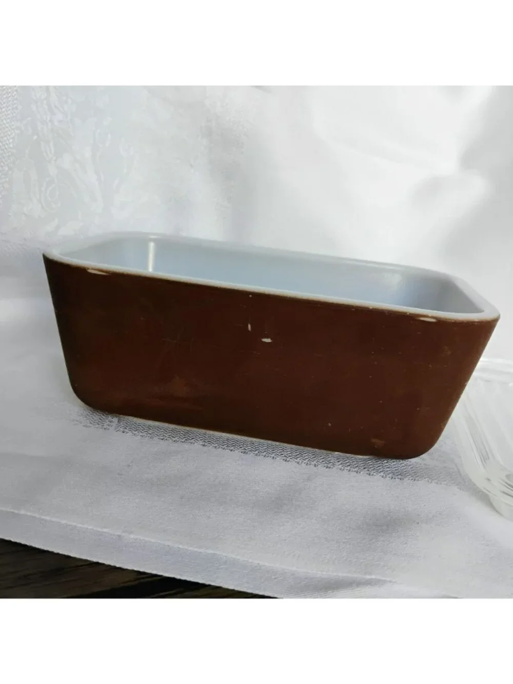Vintage Pyrex Old Orchard Refrigerator Dishes Set of 3 with Lids, 501 502 Brown